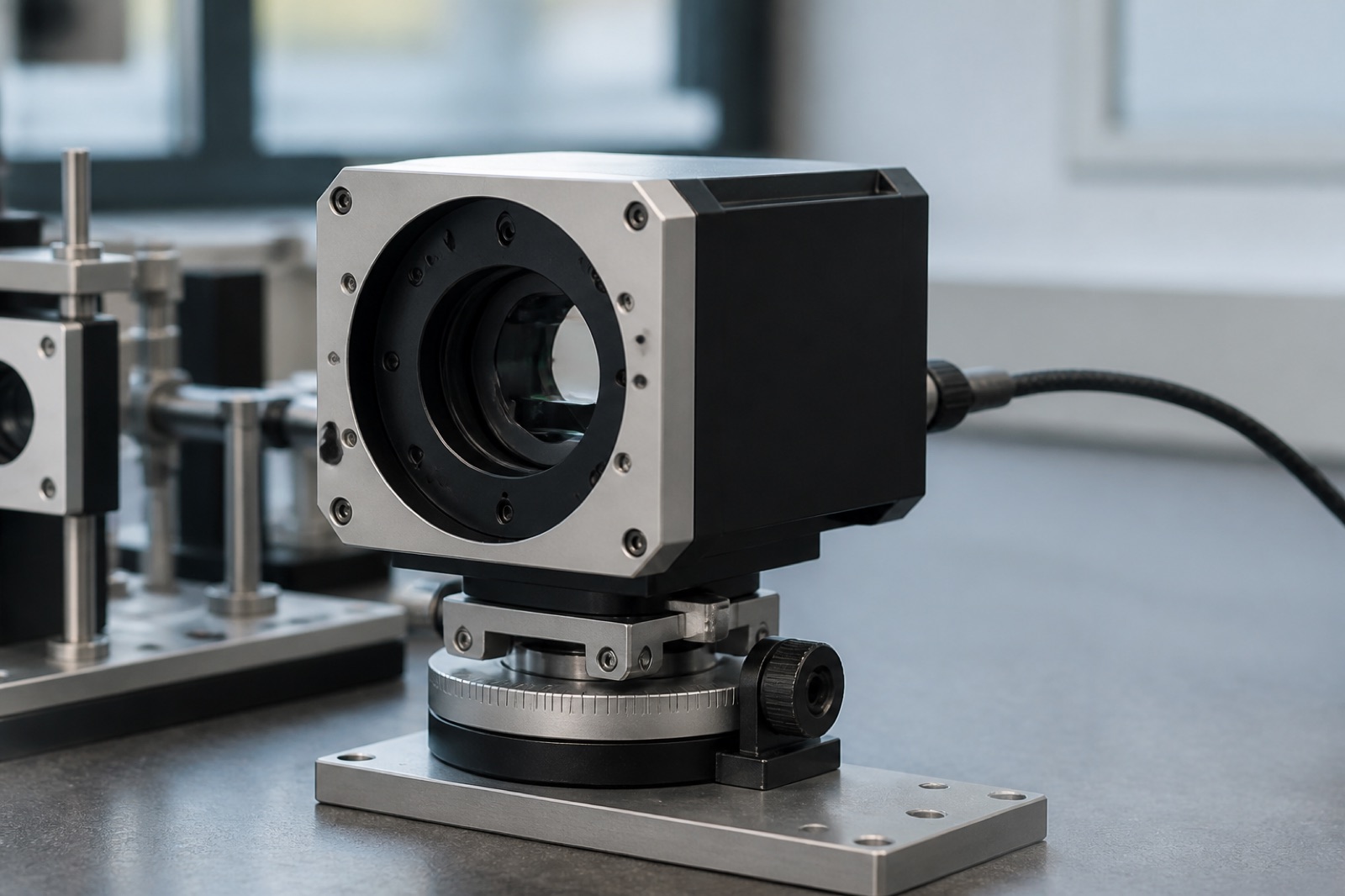Temporary editorial image of an opto-mechanical instrument prototype
